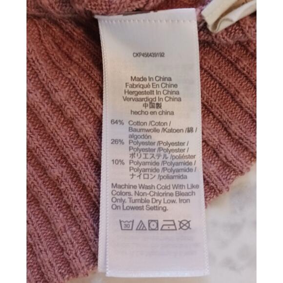 Madewell Faded Mauve Shrunken Ribbed Cardigan - Large - Picture 6 of 7